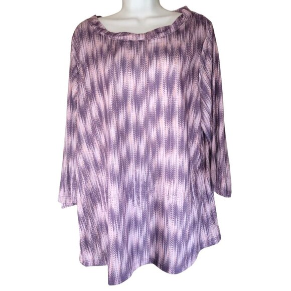 CJ Banks Purple Blouse Top Shirt Tunic Size 1X 18/20 - Picture 1 of 3